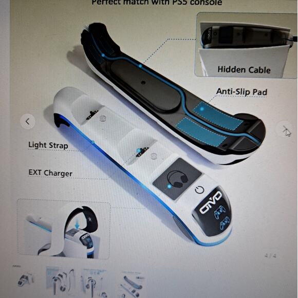 NIB - Get TWO Oivo Controller Charging Station with Headset Holder for PS5 - Picture 4 of 4
